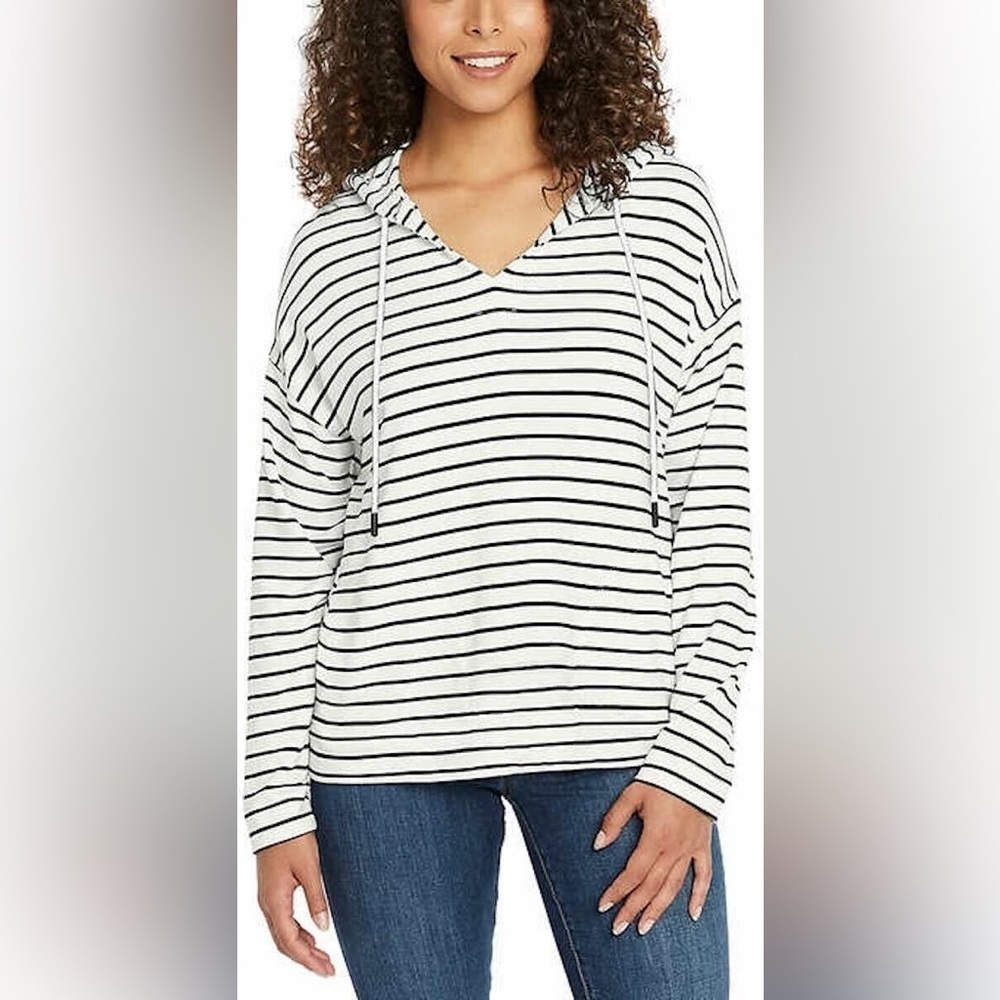 Buffalo David Bitton Striped French Terry Hoodie NEW
